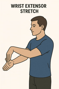 Wrist Extensor Stretch Exercise in Charlotte and Huntersville.