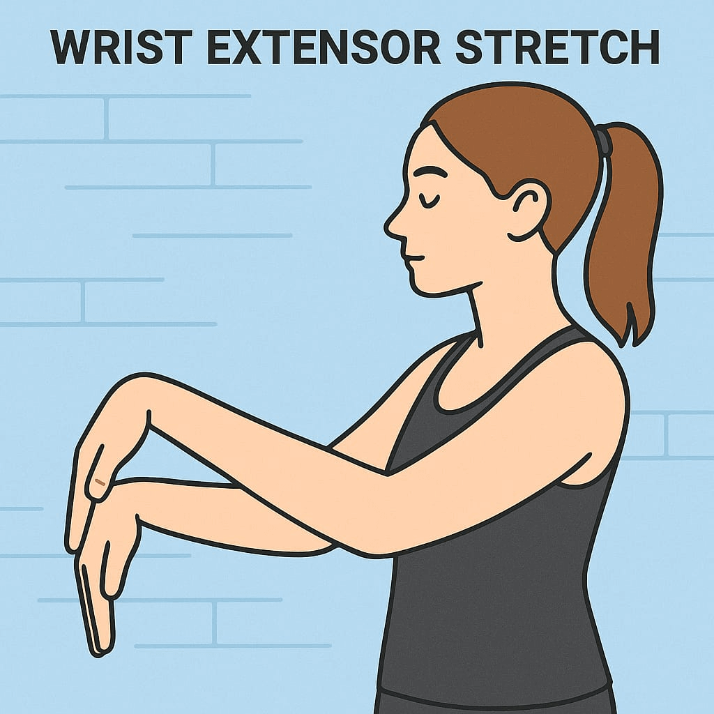 Wrist Extensor Stretch Exercise in Charlotte and Huntersville.
