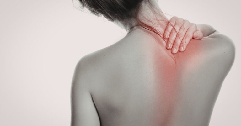 Woman with shoulder and neck pain — no injury